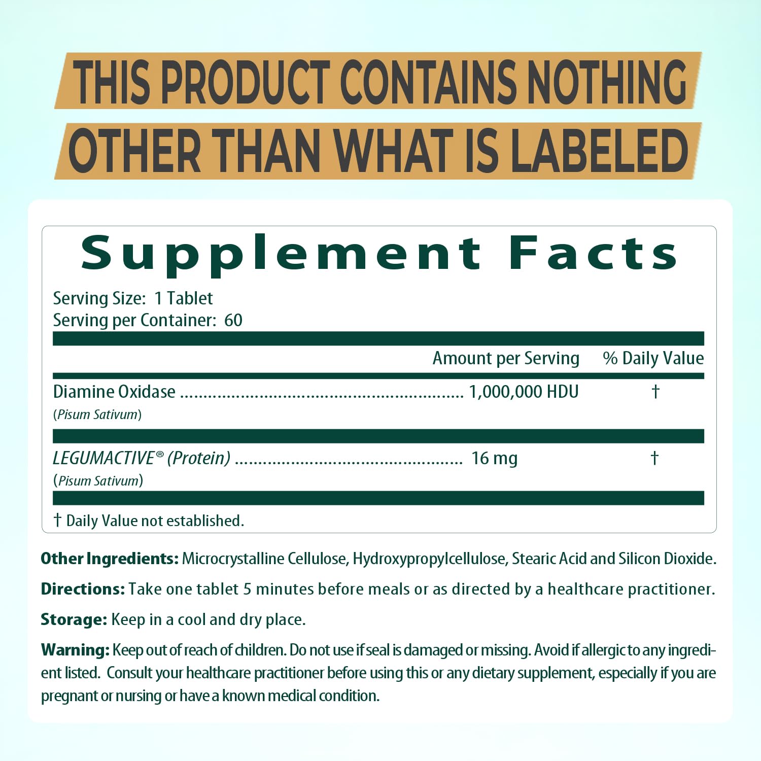 NATURDAOCOM LEGUMACTIVE Multi-Enzyme Supplement side view