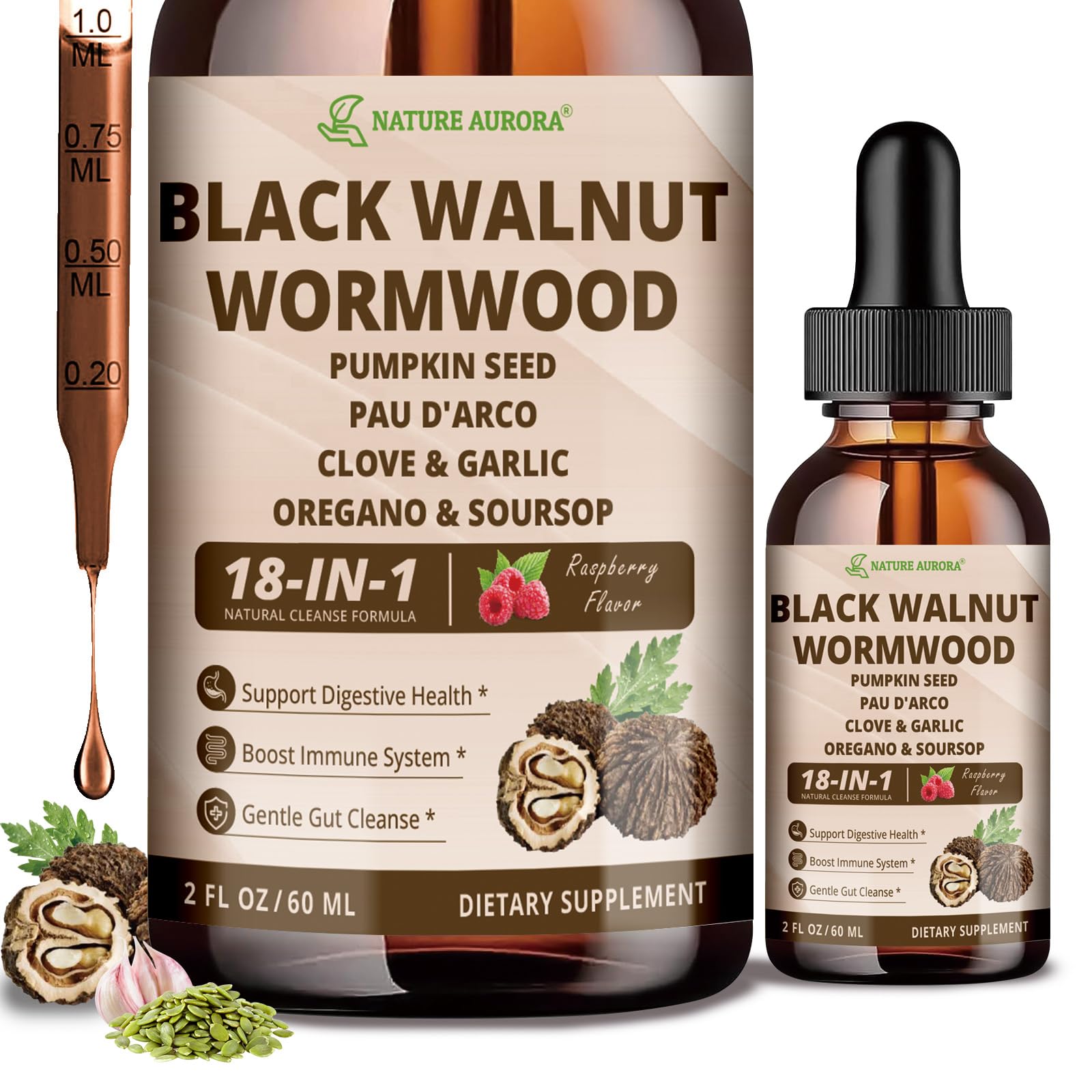 Nature Aurora Black Walnut Wormwood Drops front view