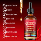 Nature Aurora Cayenne Pepper Liquid Drops 40g close-up of the dropper