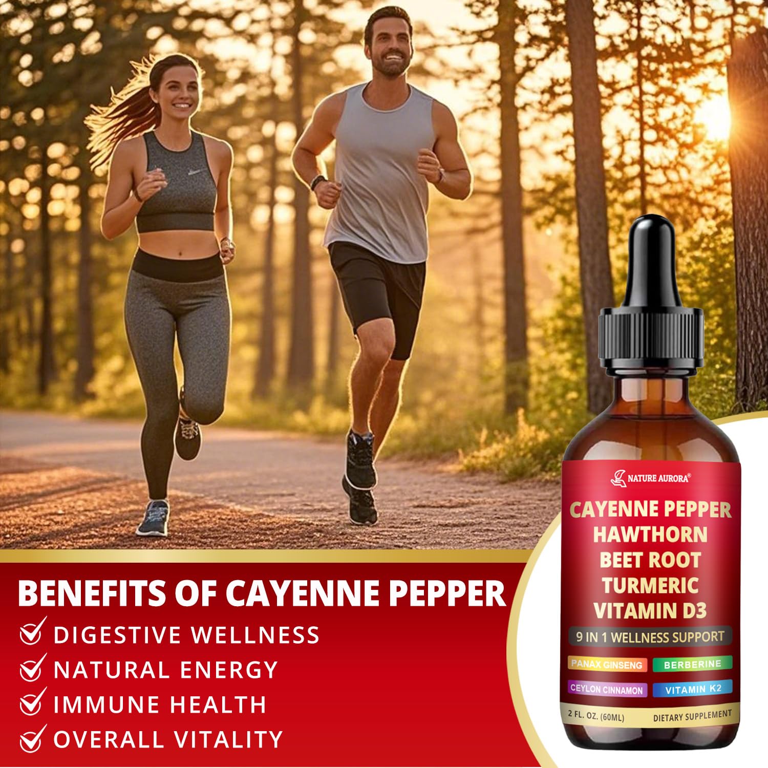 Nature Aurora Cayenne Pepper Liquid Drops 40g ingredients list