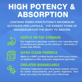 Nature Aurora Magnesium Glycinate 500mg nutritional information label