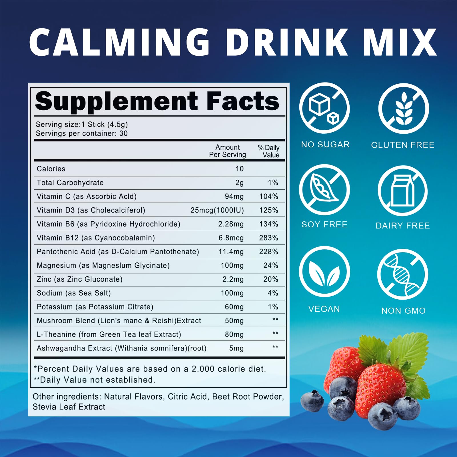 Nature Aurora Magnesium Glycinate Powder Drink Mix packaging