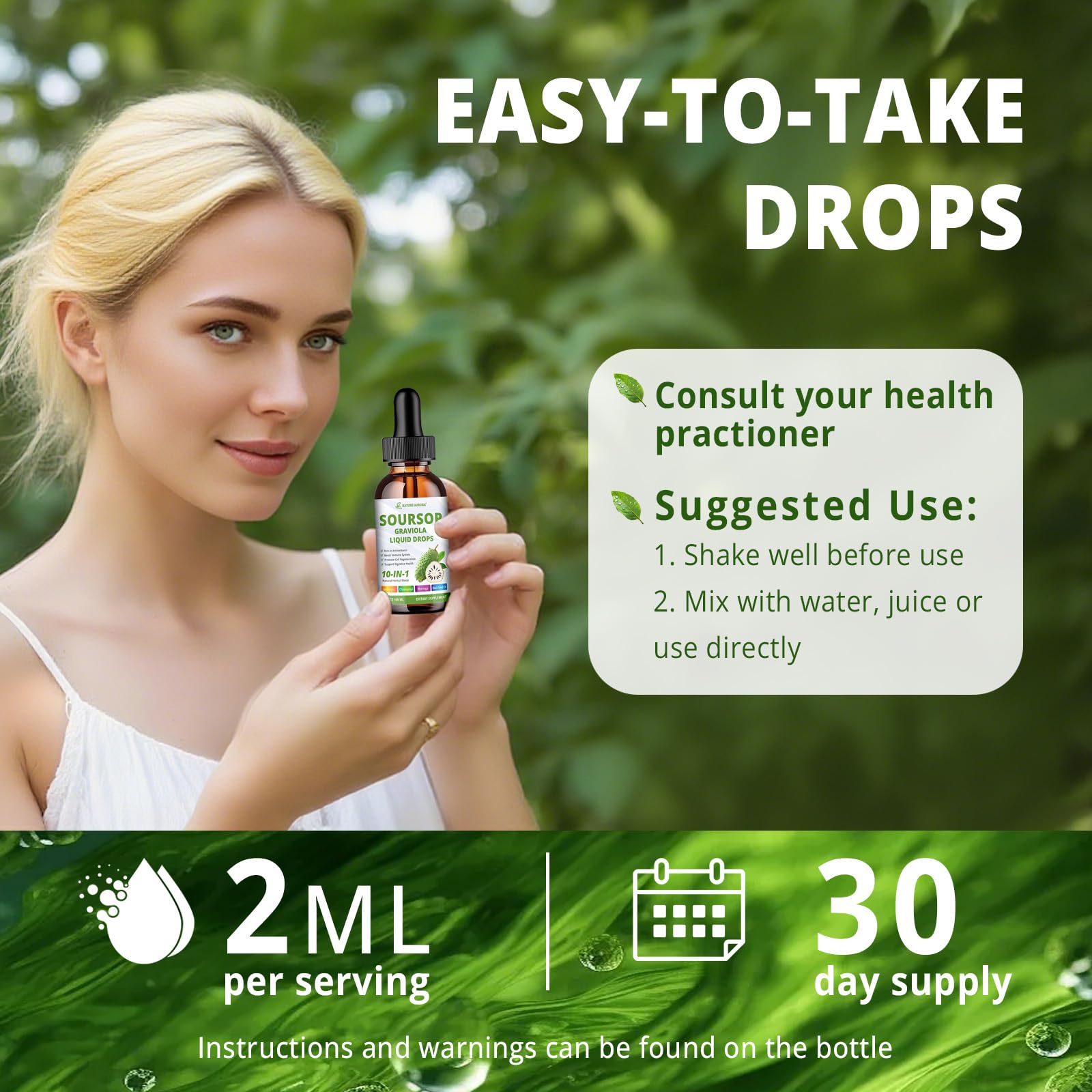 Nature Aurora Soursop Bitters Liquid Drops lifestyle scene