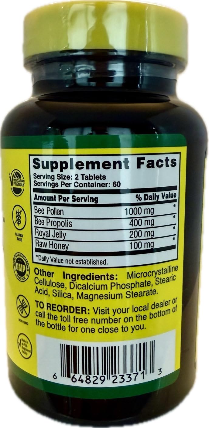 Nature Bee Royal Jelly Supplement tablet size comparison