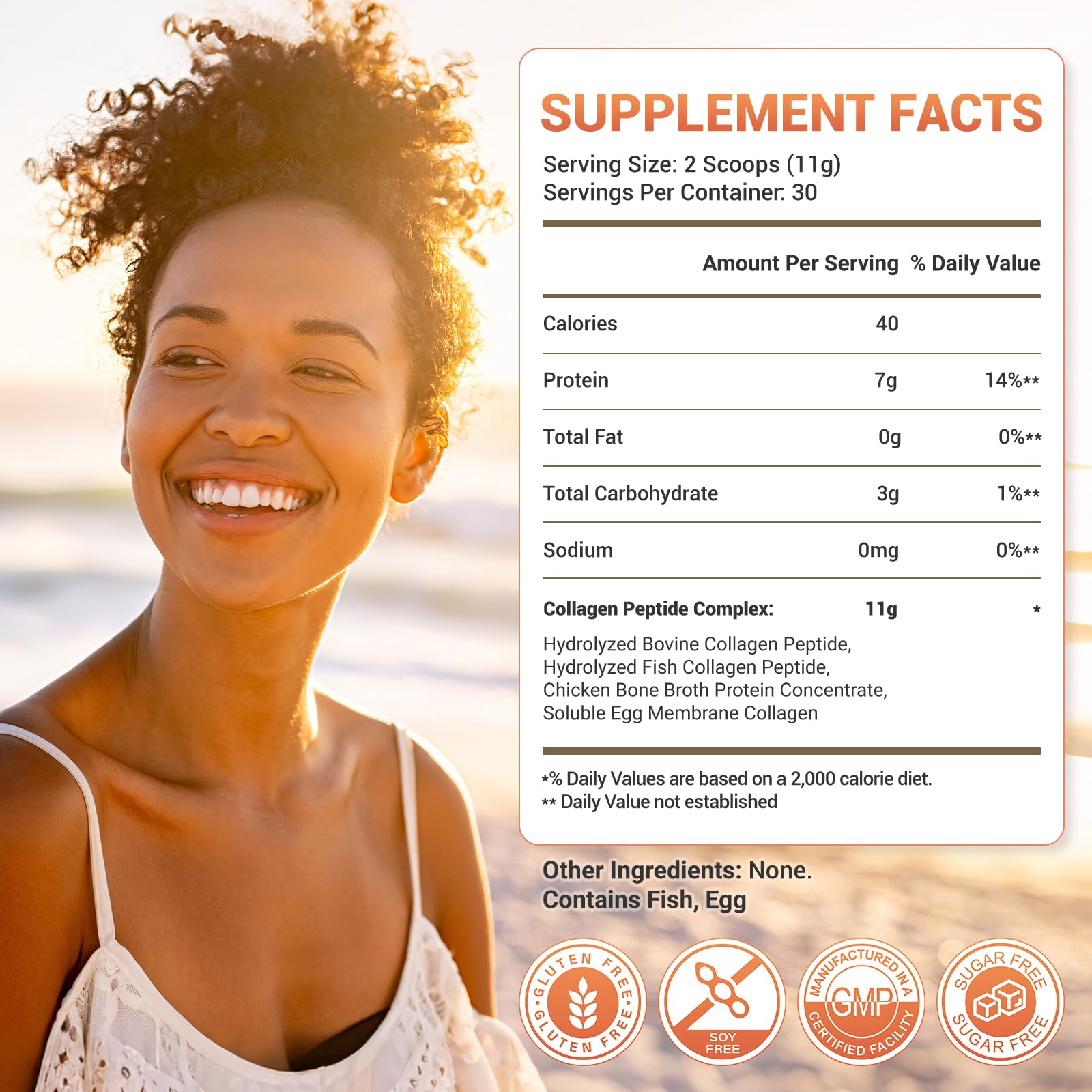 Nature Echo Multi Collagen Peptides Powder 330g ingredient list