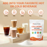 Nature Echo Multi Collagen Peptides Powder 330g with a scoop