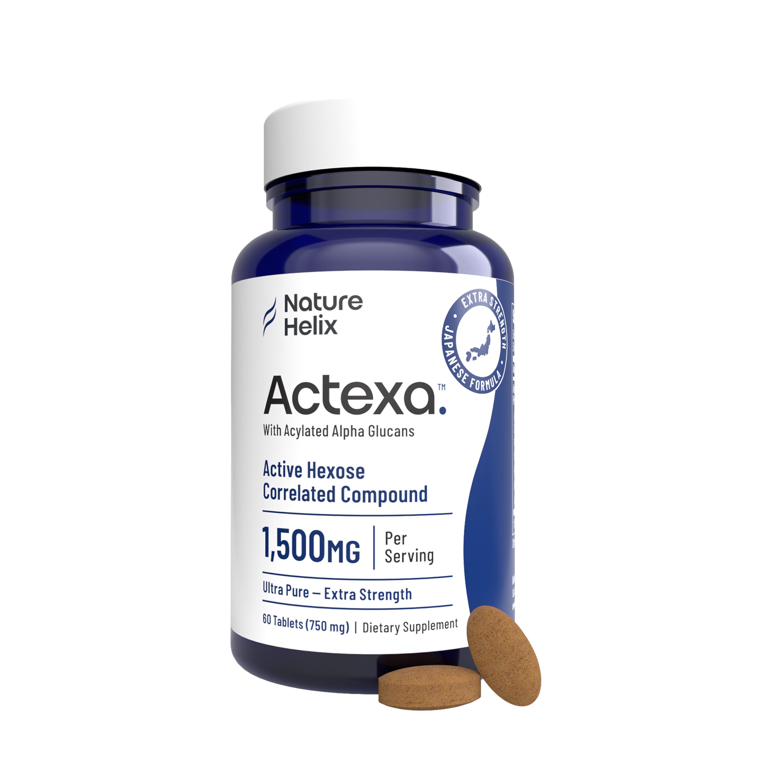 Nature Helix Actexa Mushroom daily wellness Support Tablets front view