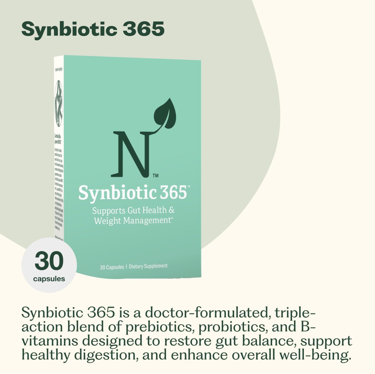 Nature M.D. Probiotics capsule bottle side view