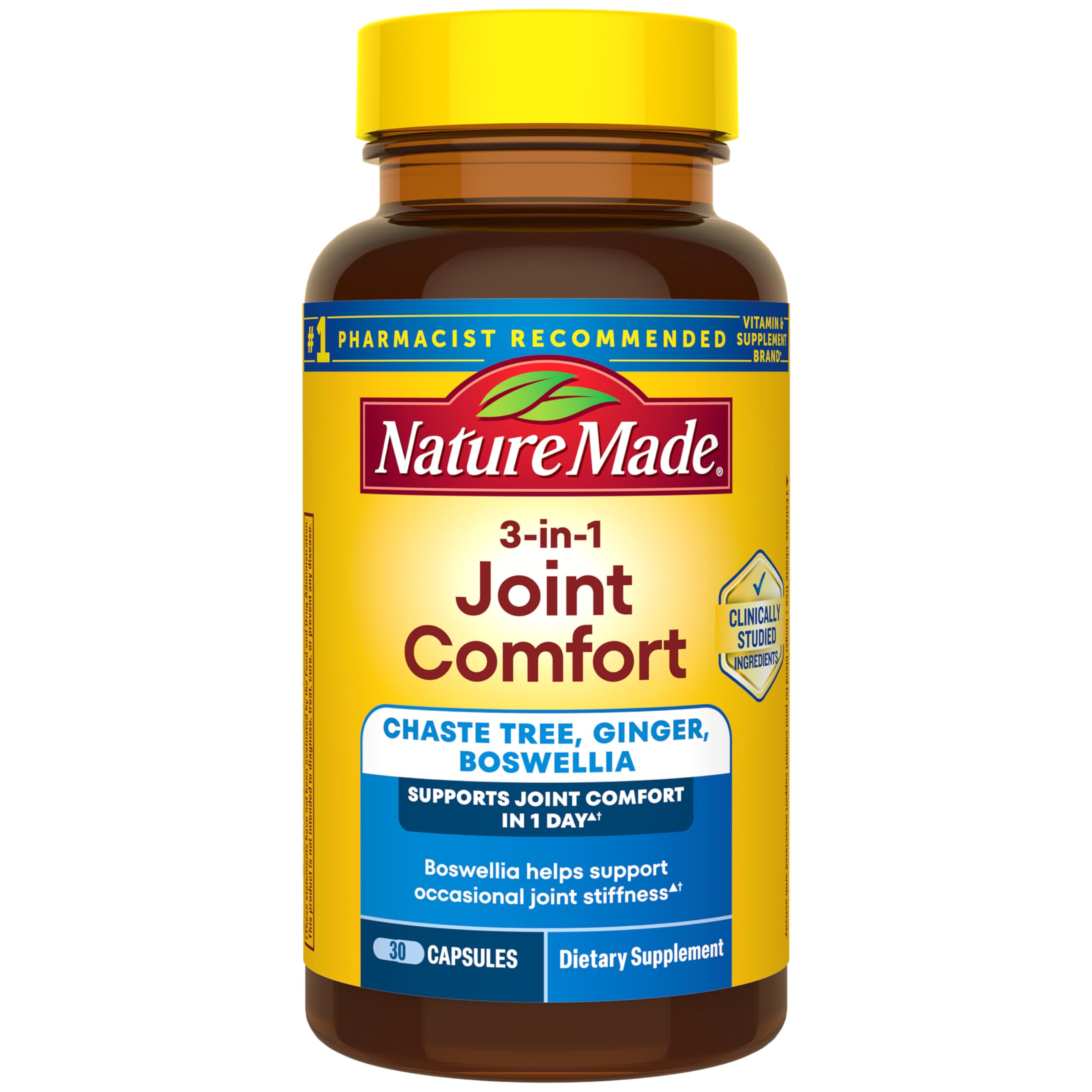 Nature Made 3-in-1 Joint Comfort Capsules bottle front view