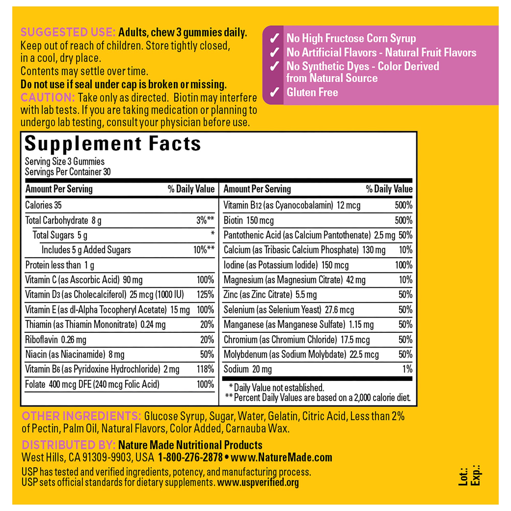 Nature Made Advanced Multivitamin Gummies for Her gummy texture close-up