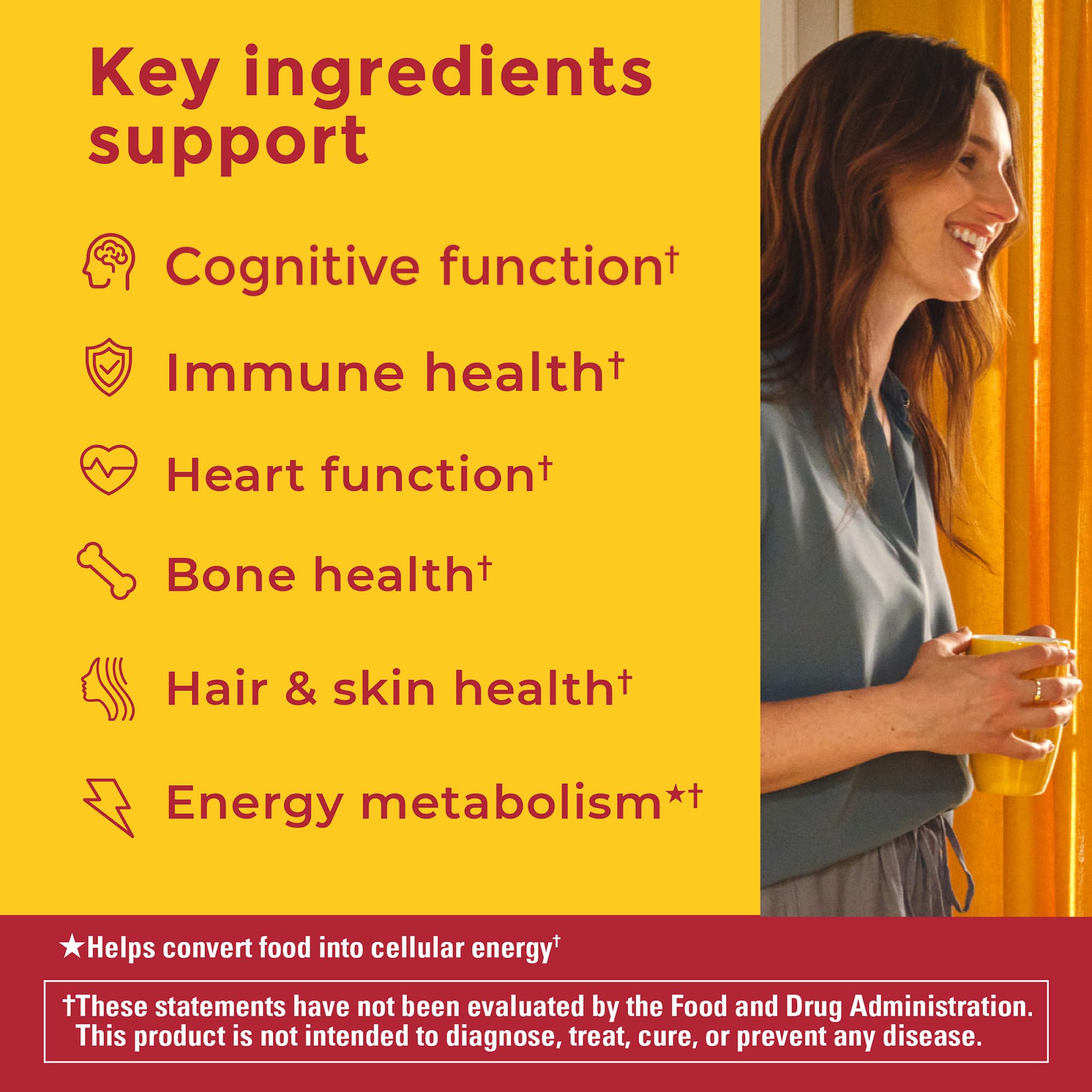 Nature Made Advanced Multivitamin Gummies for Her nutritional information label