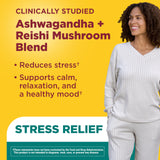 Nature Made Ashwagandha + Reishi Mushroom Capsules side view
