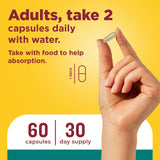 Nature Made Ashwagandha + Reishi Mushroom Capsules with measuring spoon