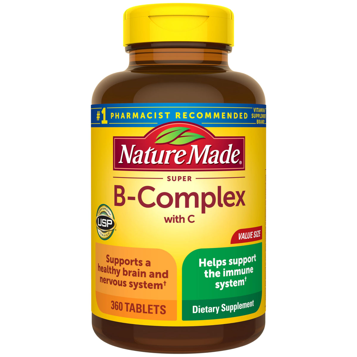 Nature Made B Complex 360 Tablets front view