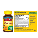 Nature Made B-Complex Tablets back view with ingredient details