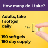 Nature Made Biotin Extra Strength 2500 mcg Softgels on a wooden table