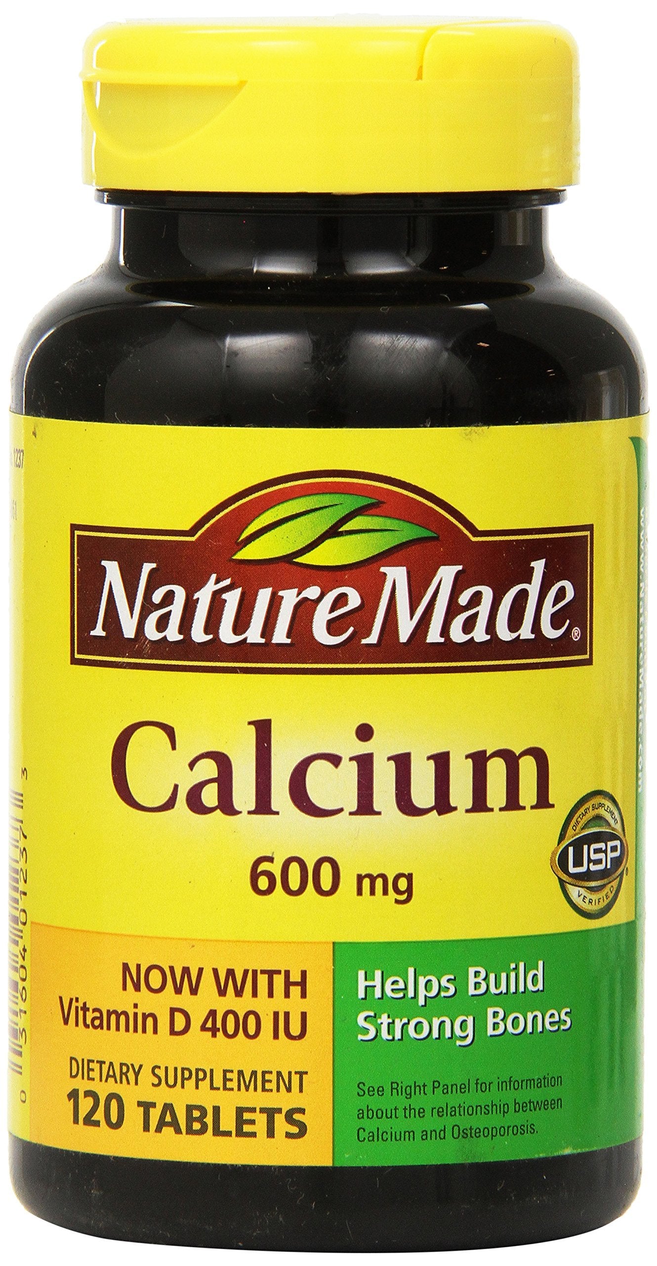 Nature Made Calcium 600 mg with Vitamin D Tablets front view