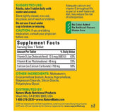 Nature Made Calcium 750 mg Plus D and K 300 tablets close-up of label