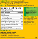 Nature Made Calcium Adult Gummies showing dosage instructions