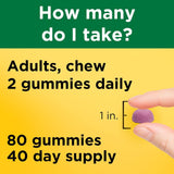 Nature Made Calcium Adult Gummies with fruits for a lifestyle scene