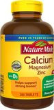 Nature Made Calcium Magnesium Zinc Vitamin D 300 tablets bottle