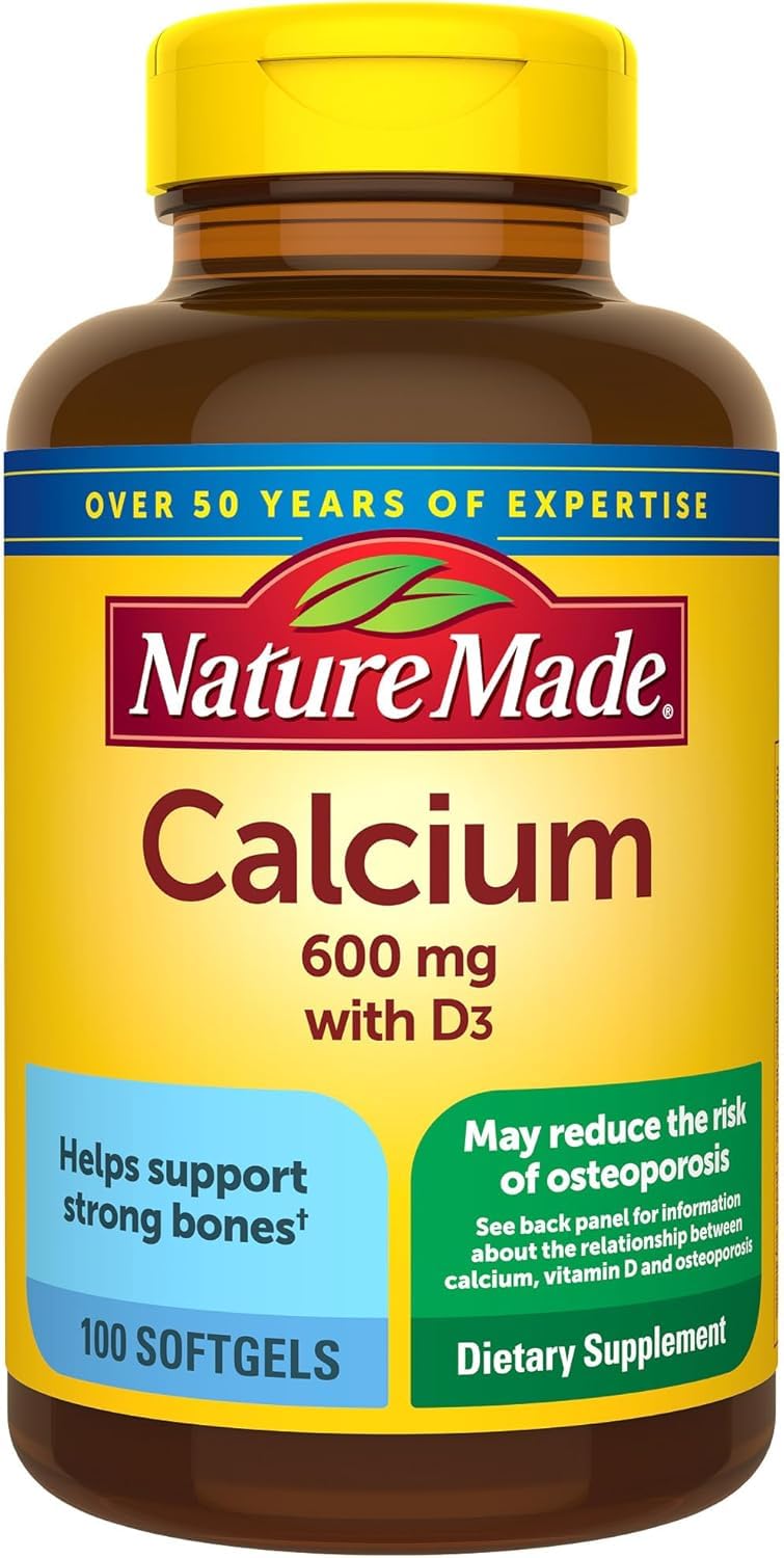 Nature Made Calcium with Vitamin D3 712g supplement front view