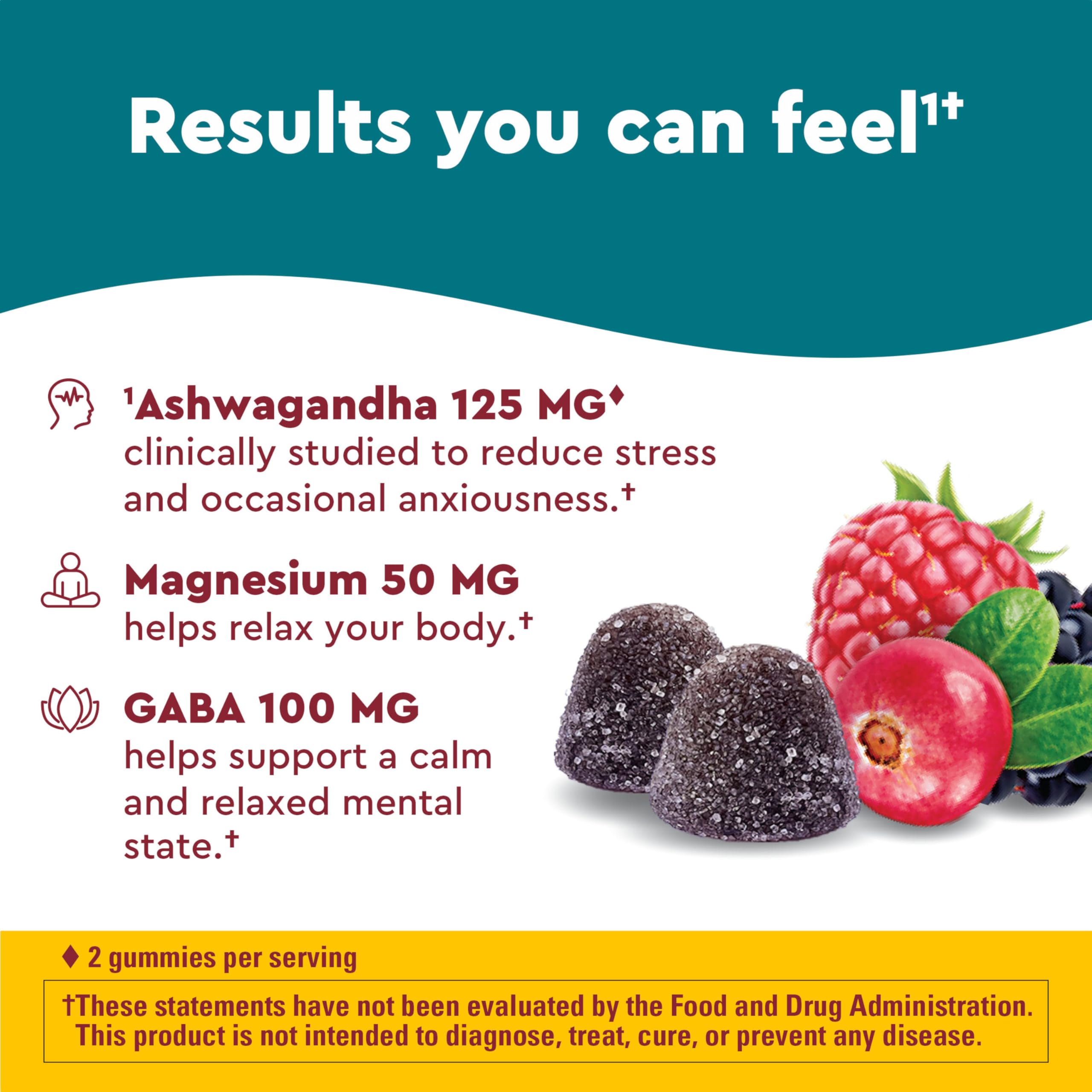 Nature Made Calm Mind & Body Gummies packaging side view