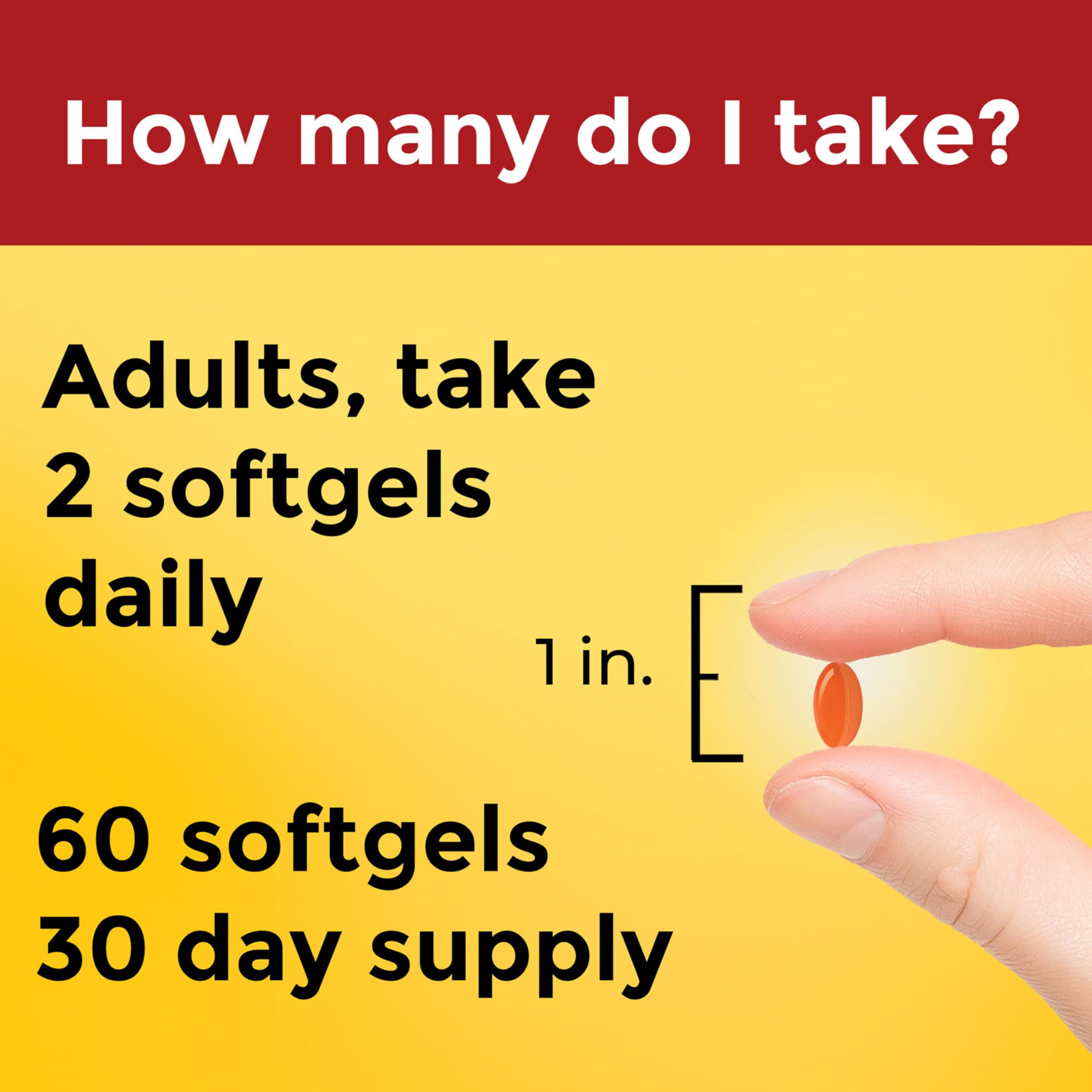 Nature Made CoQ10 200mg Softgels on a kitchen counter