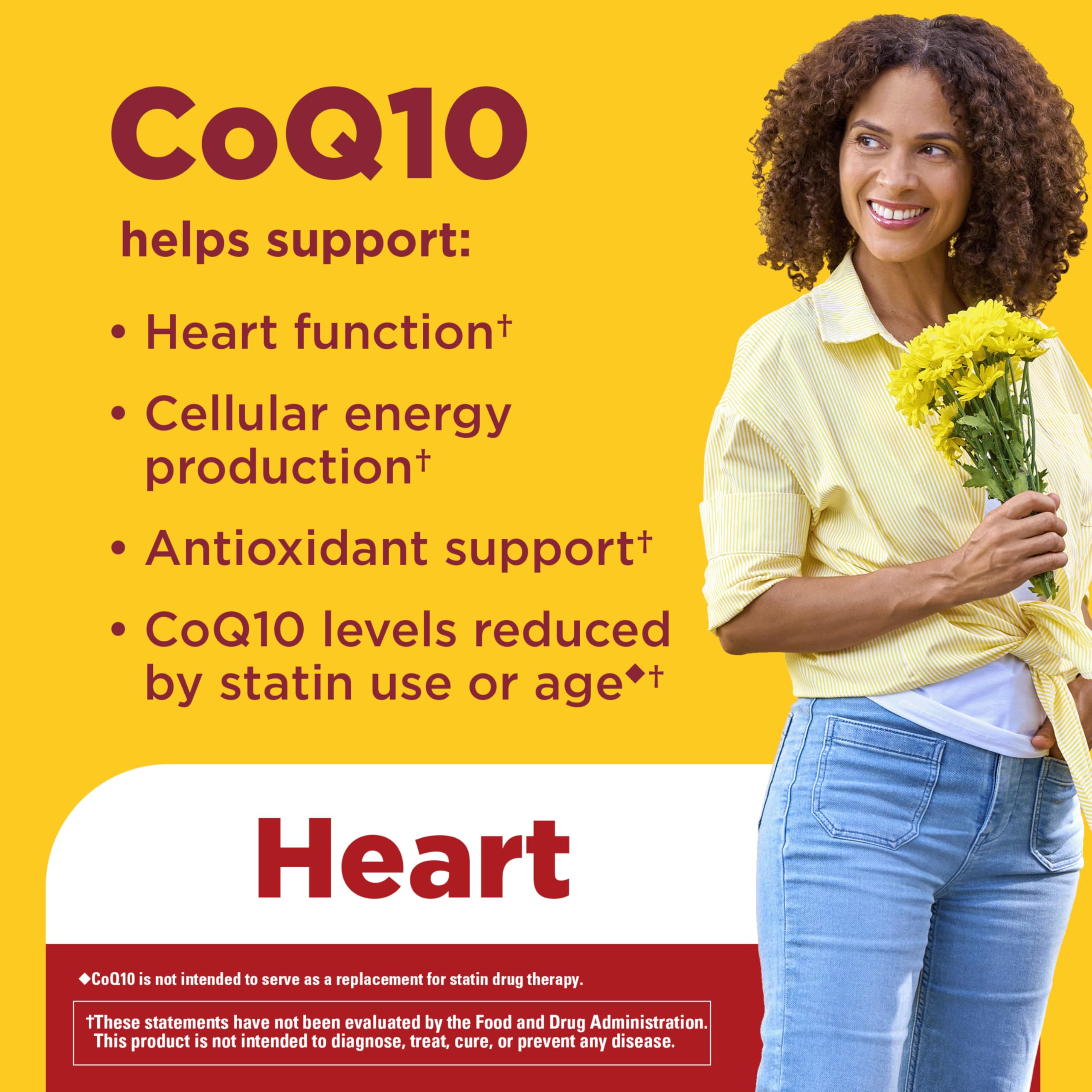 Nature Made CoQ10 gummies mango flavour close-up