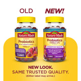 Nature Made daily Probiotics Gummies bottle with raspberry and cherry flavours