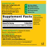 Nature Made Extra Strength Vitamin B12 Softgels 3000 mcg nutritional information