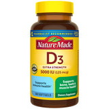 Nature Made Extra Strength Vitamin D3 5000 IU Softgels front view