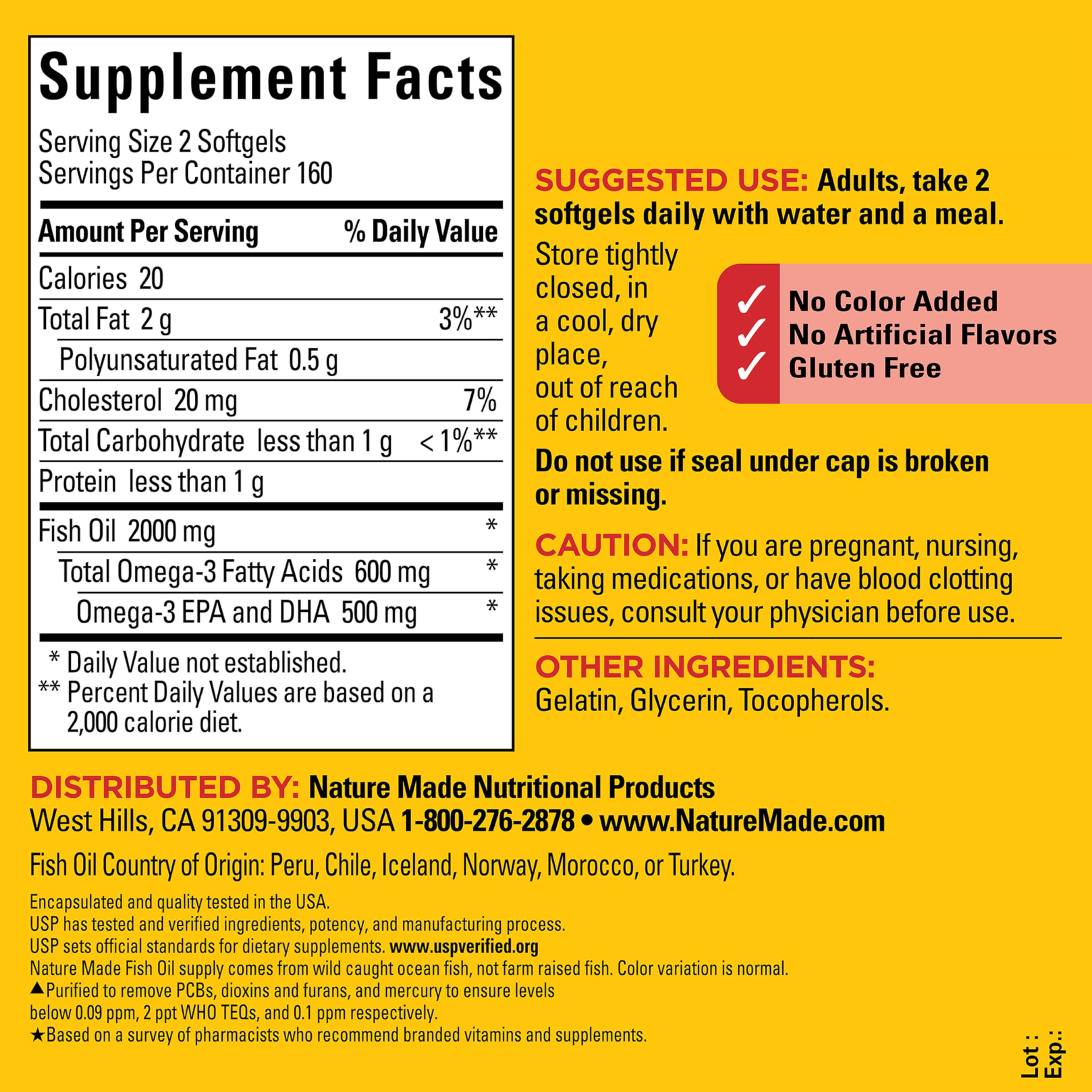 Nature Made Fish Oil 1000 mg Softgels softgel close-up