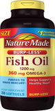Nature Made Fish Oil 1200 mg Omega-3 softgels front view