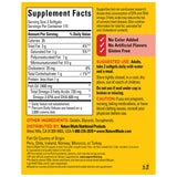 Nature Made Fish Oil 1200 mg Softgels back view of bottle