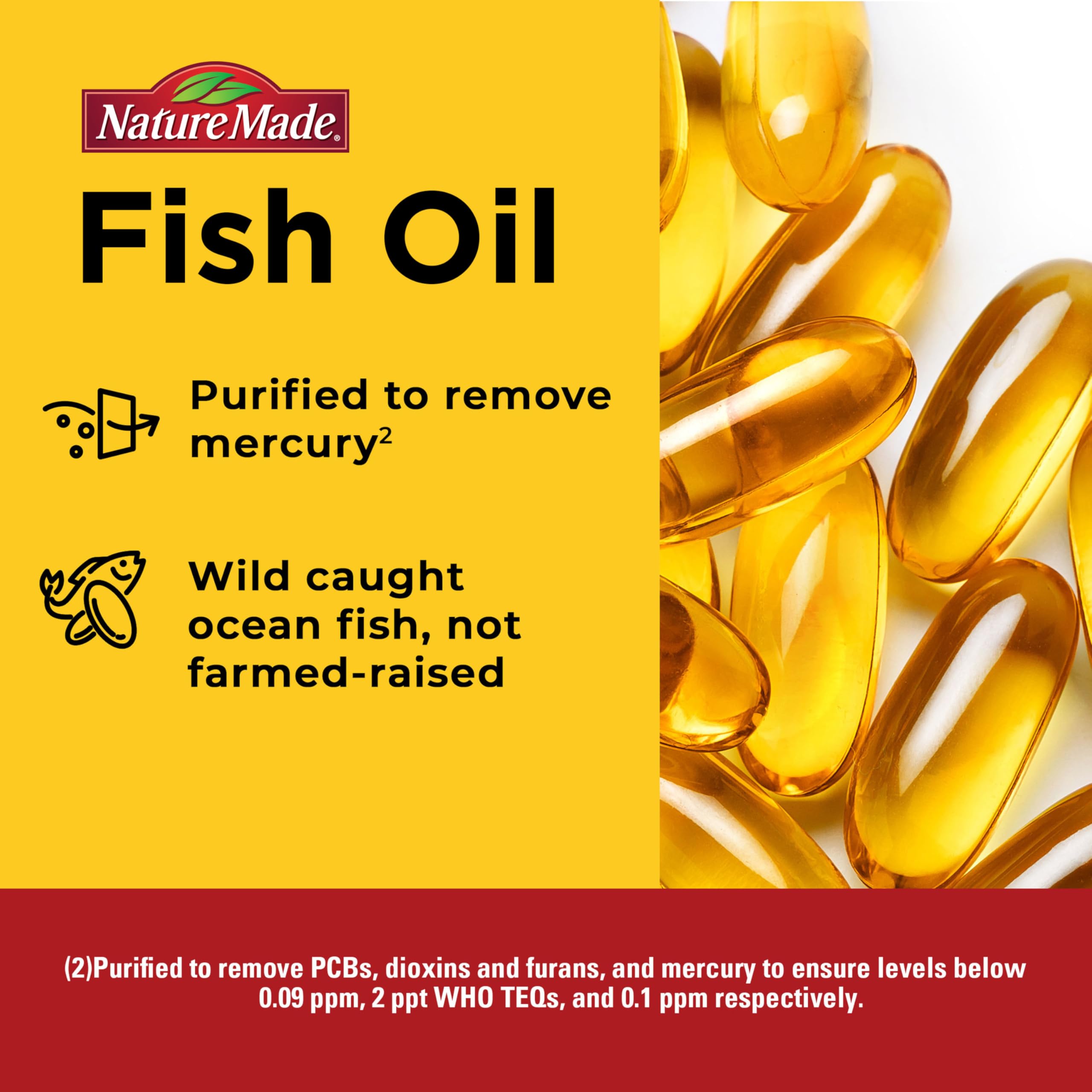 Nature Made Fish Oil 1200 mg Softgels bottle with label