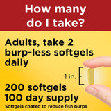 Nature Made Fish Oil 1200 mg Softgels close-up of softgel
