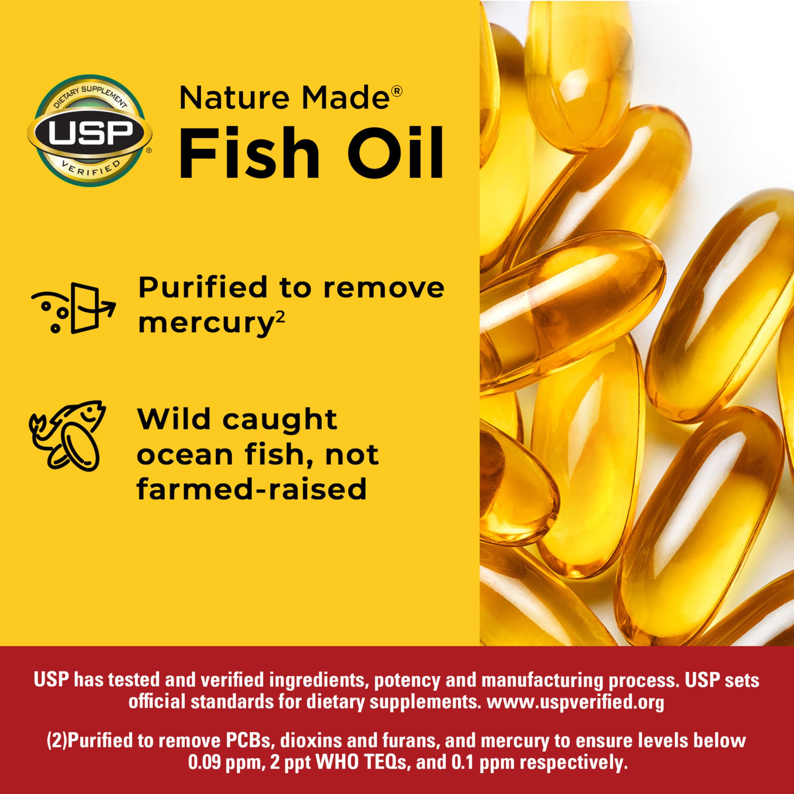 Nature Made Fish Oil 1200 mg Softgels close-up of softgels