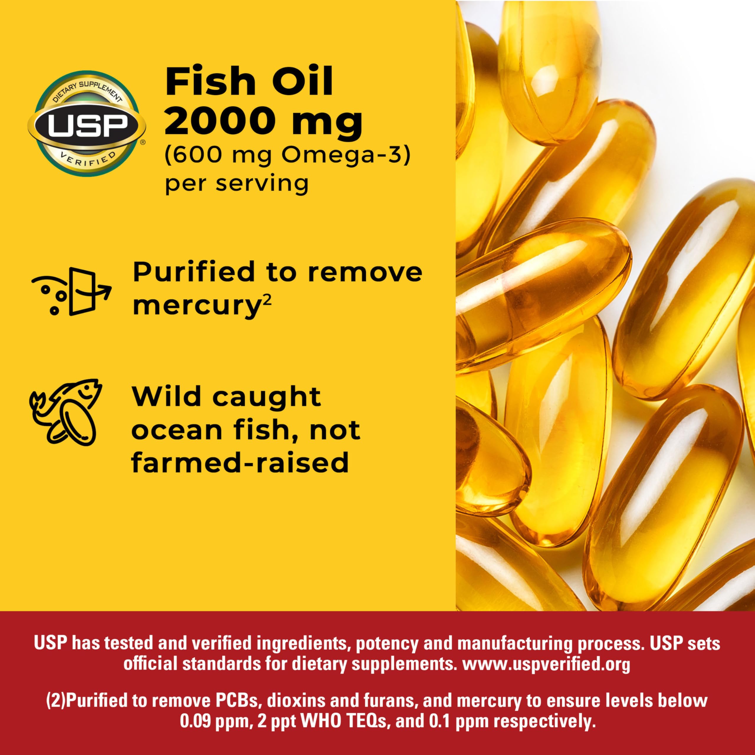 Nature Made Fish Oil 2000 mg softgels close-up of softgel