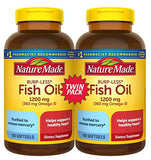 Nature Made Fish Oil Burp-Less 1200mg 150ct capsule bottle front view