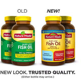 Nature Made Fish Oil Burp-Less 1200mg 150ct capsule bottle side view