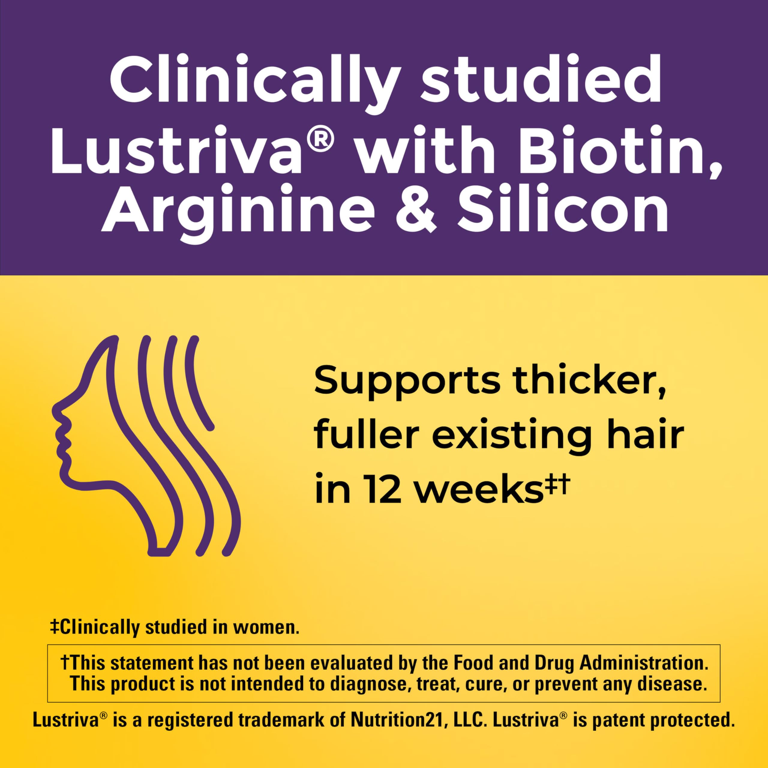 Nature Made Hair Growth Softgels 30 count bottle side view