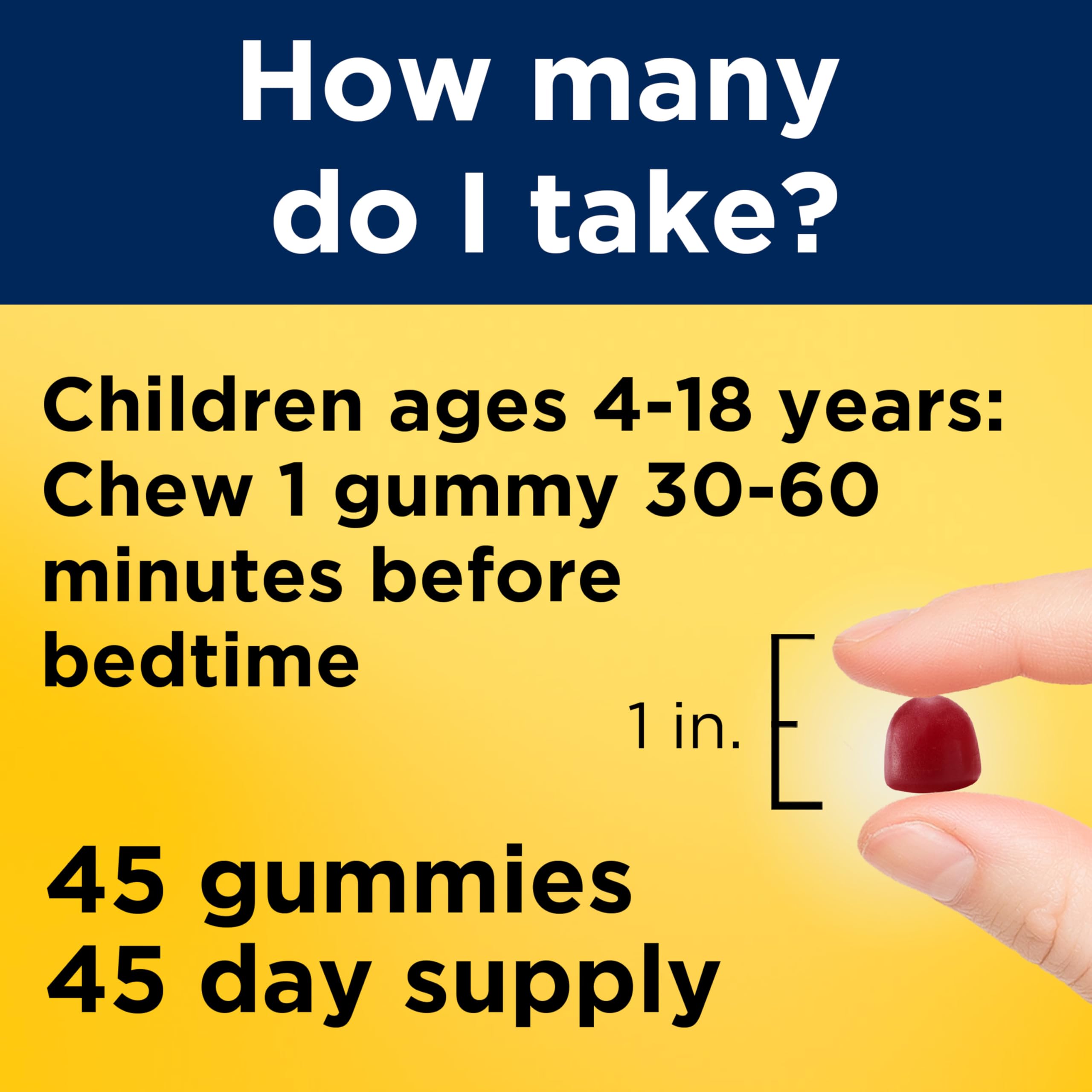 Nature Made Kids Melatonin Gummies gummy texture and shape