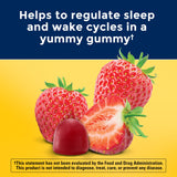 Nature Made Kids Melatonin Gummies strawberry flavour close-up