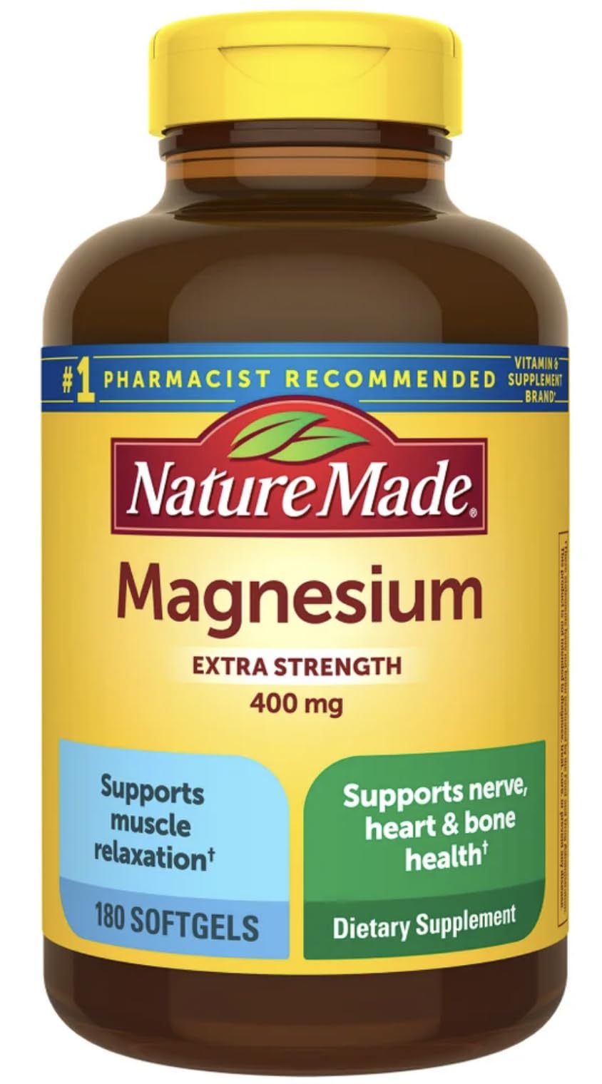Nature Made Magnesium 400 mg Softgel front view with packaging