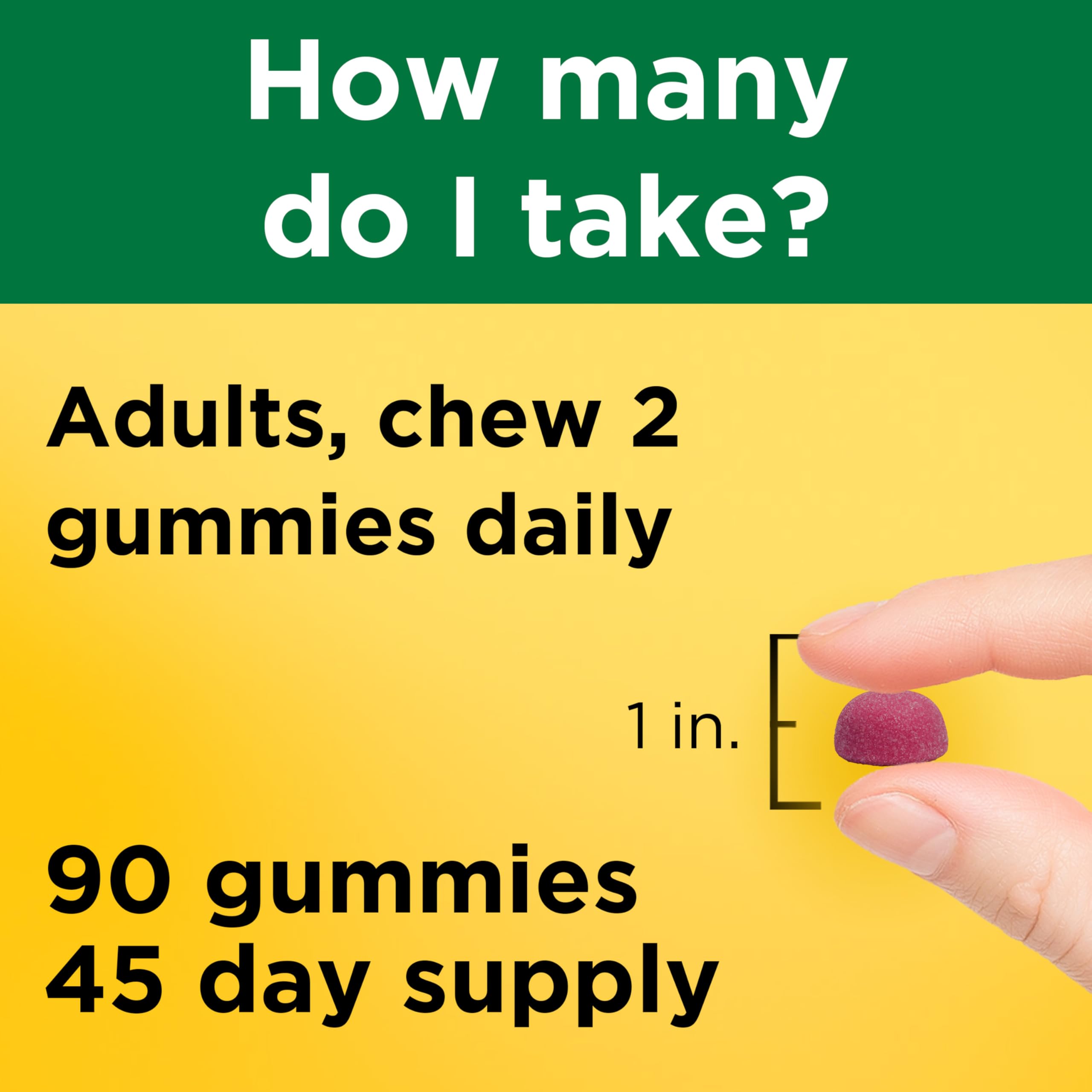 Nature Made Magnesium Citrate Gummies 200mg with a hand holding gummies
