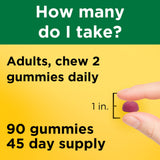 Nature Made Magnesium Citrate Gummies 200mg with a hand holding gummies