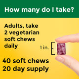 Nature Made Magnesium Complex Soft Chews 250mg strawberry flavour