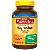Nature Made Magnesium Glycinate 200mg capsules front view