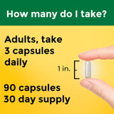 Nature Made Magnesium Glycinate Capsules 300 mg back view showing ingredients